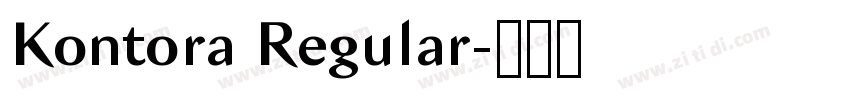 Kontora Regular字体转换